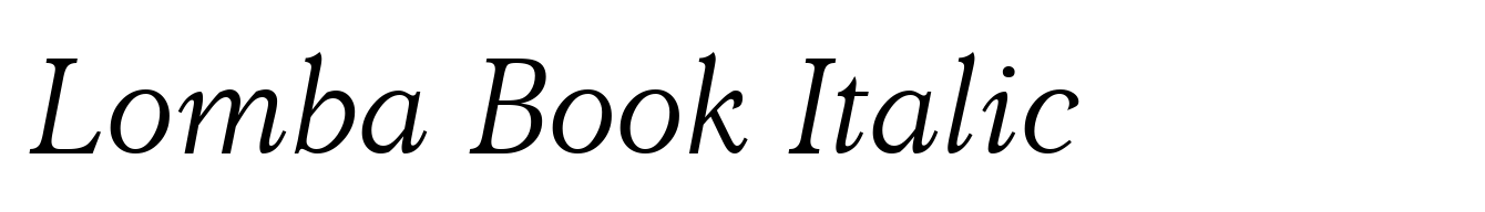 Lomba Book Italic